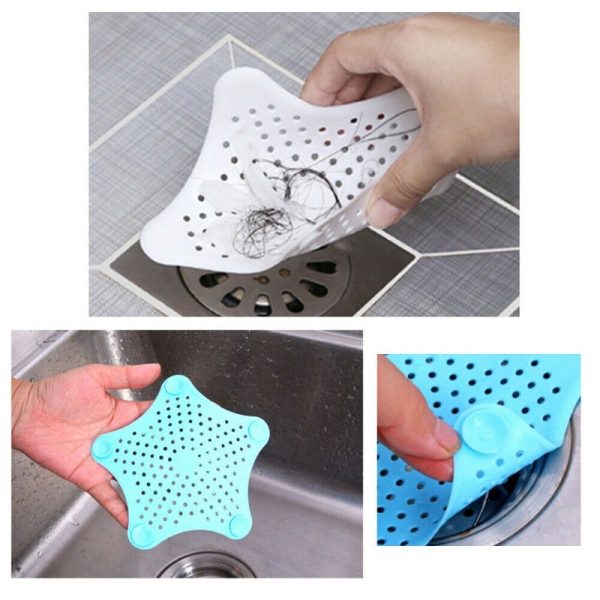 2 PCS-Bathroom Drain Hair Catcher Stopper Sink Strainer Filter Shower Covers White - Image 4