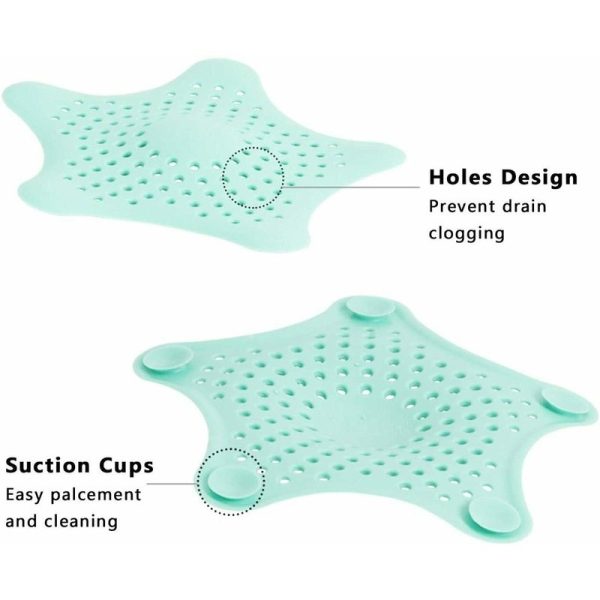 2 PCS-Bathroom Drain Hair Catcher Stopper Sink Strainer Filter Shower Covers White - Image 3