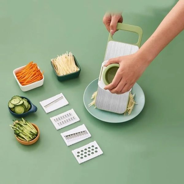 Stainless Steel 5in1 Multifunctional Vegetable Slicer Cutter - Image 2