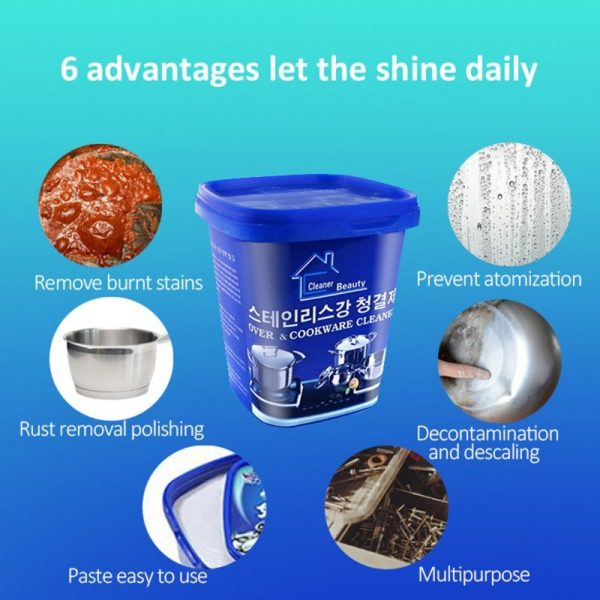 Powerful Stainless Steel Cookware Cleaning Paste - Image 3