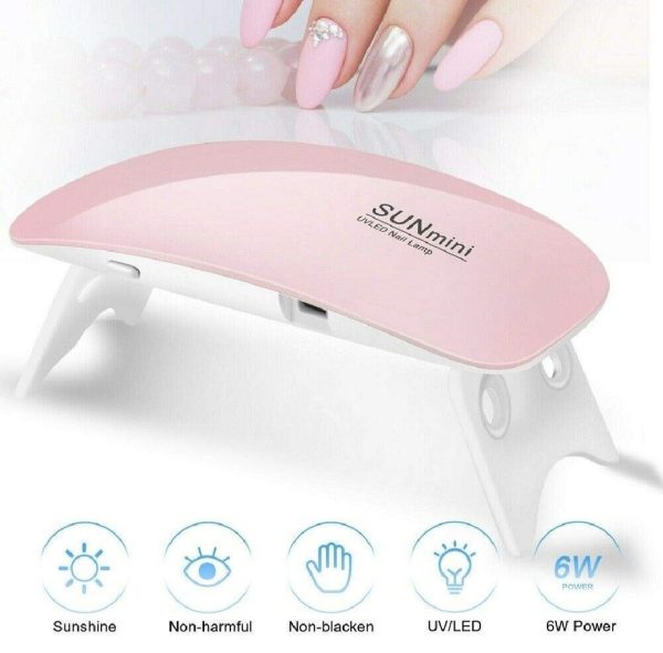 SUN Mini Nails Lamp LED Light Potable UV LED Lamp Nail Dryer Gel Nail 6W US