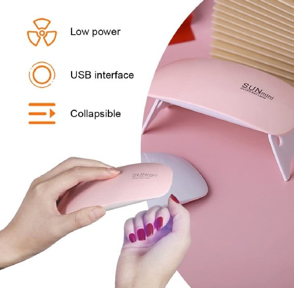 SUN Mini Nails Lamp LED Light Potable UV LED Lamp Nail Dryer Gel Nail 6W US - Image 4