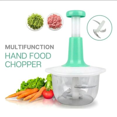 Manual Hand Push Chopper, Unbreakable Body with 2.4L Capacity, for Vegetables & Meat