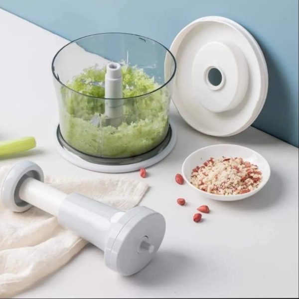 Manual Hand Push Chopper, Unbreakable Body with 2.4L Capacity, for Vegetables & Meat - Image 4