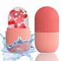 Silicone Capsule Ice Massager, Face Beauty Lifting Tool, Contouring Acne Eye Skin Educe Massager Roller, Silicone Freezing Beauty Swelling Face Massager Moisturizing Washable Oven Icing Mould
