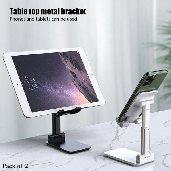 Desktop Folding Lifting Bracket Mobile Phone Stand Desk Mounts For Phones - Image 2