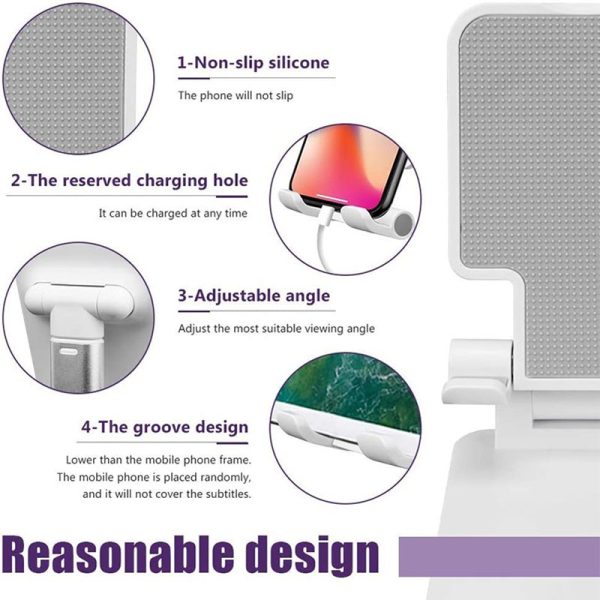 Desktop Folding Lifting Bracket Mobile Phone Stand Desk Mounts For Phones - Image 4