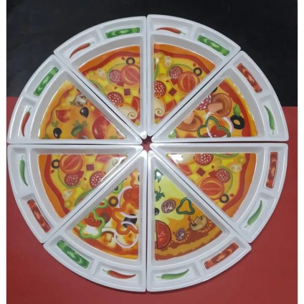 Pizza Slice Shaped Serving Plate For Serving Pizzas & Pastas ~ Material Melamine

pair - Image 2