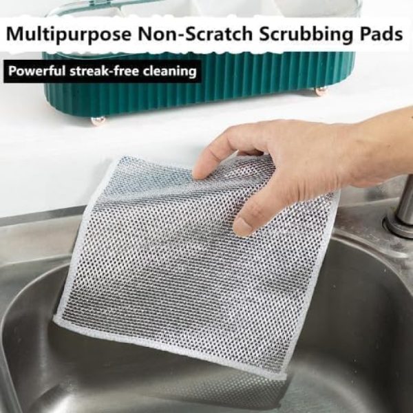 Kitchen Steel Mesh Wire Dishwasher Cleaning Cloth Piece - Image 5