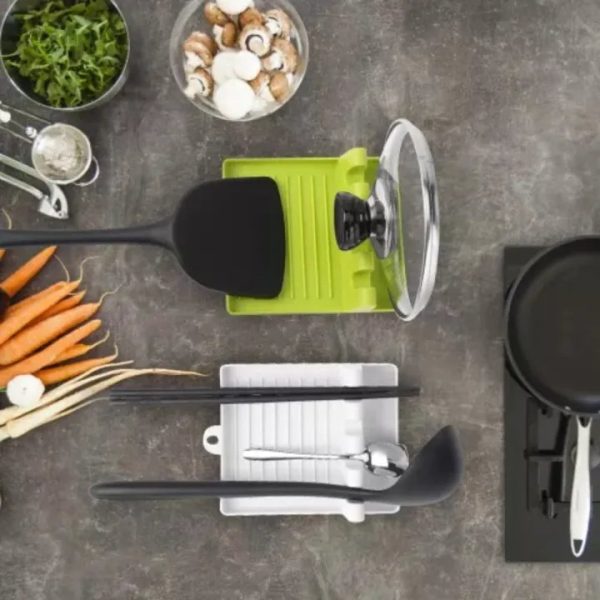 High quality kitchen lids cover & spoon holder/ spoon stand, making ease in cooking, spoon holder stand / spoon rest & lids stand, kitchen organizer spoon organizer spoon rack, kitchen accessories cutlery organizer stand, combo with pot holder - Image 5