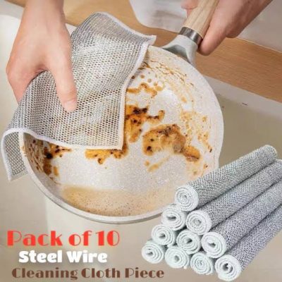 Kitchen Steel Mesh Wire Dishwasher Cleaning Cloth Piece