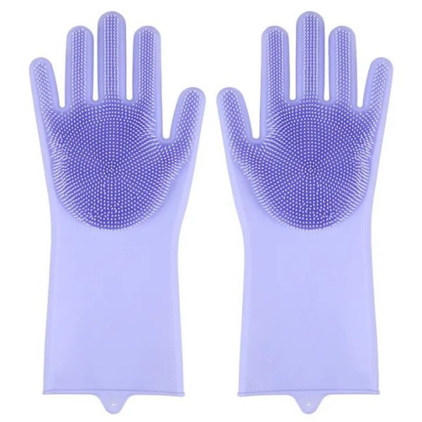 Magic Reusable Silicone Gloves with Wash Scrubber, Heat Resistant, for Cleaning, Household, Dish Washing, Washing the Car - Image 3