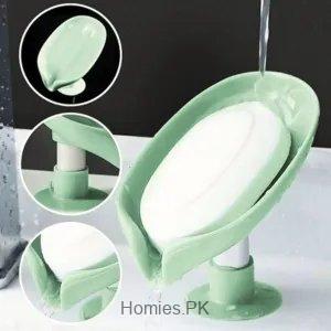 Newstyle Leaf Shape Soap Box Drain Soap Holder Box Bathroom Shower Soap Holder Dish Storage Plate Tray Bathroom Supplies Bathroom Gadge