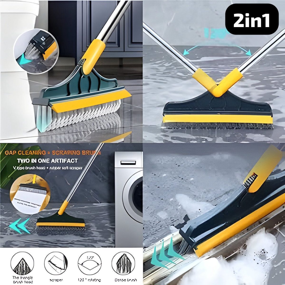 2in1 Viper Corner Bathroom Brush - Image 2