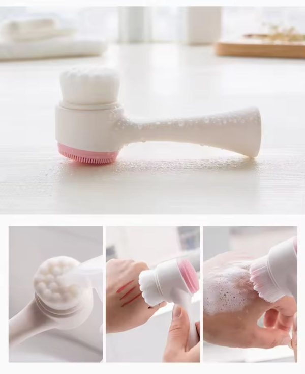 2in1 Face Cleansing Brush Silicone Facial Brush Deep Cleaning Pore Cleaner Face Massage Skin Care