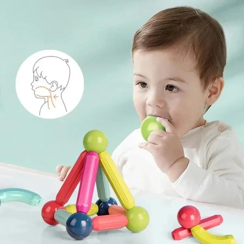 25Pcs Magnetic Building Blocks Stick Toy Box Pack - Image 5