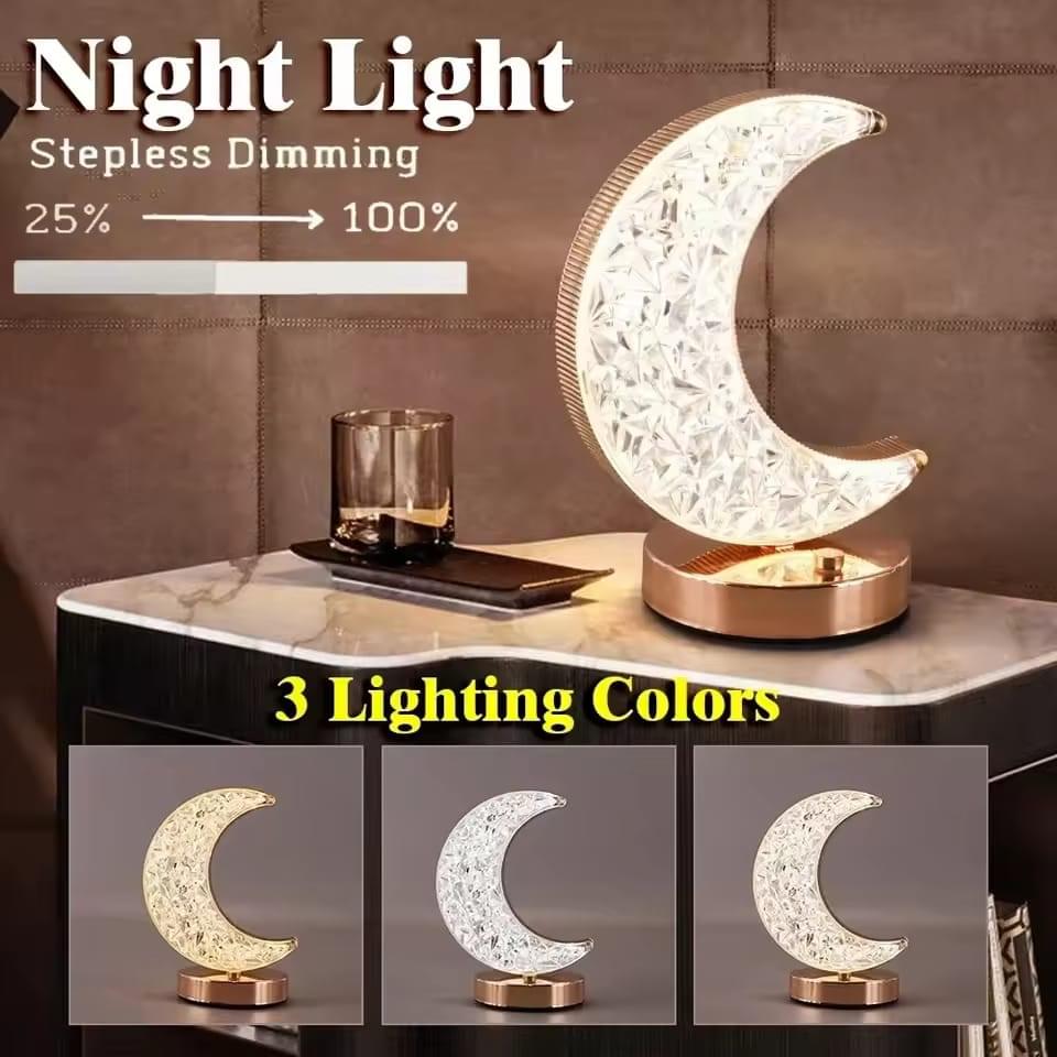 Creative Star & Moon Bedside Touch Desk Lamp Room Decoration - Image 3